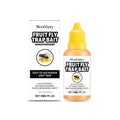 30ml bottle of clear liquid fruit fly trap bait with ingredient label.
