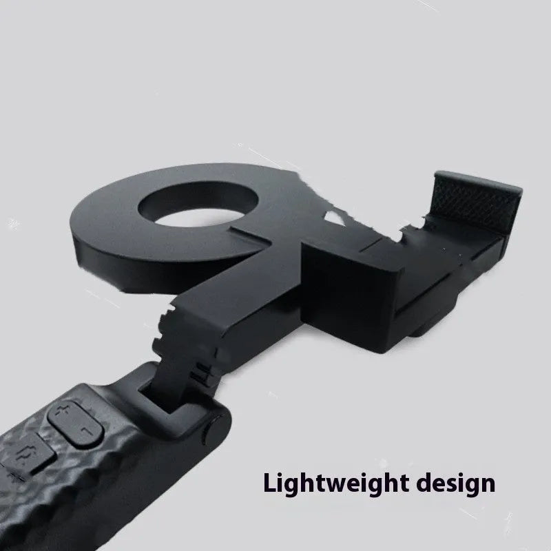 Black portable handheld LED fill light for phone photography measuring 14.5 by 25.8 by 4.7 centimetres
