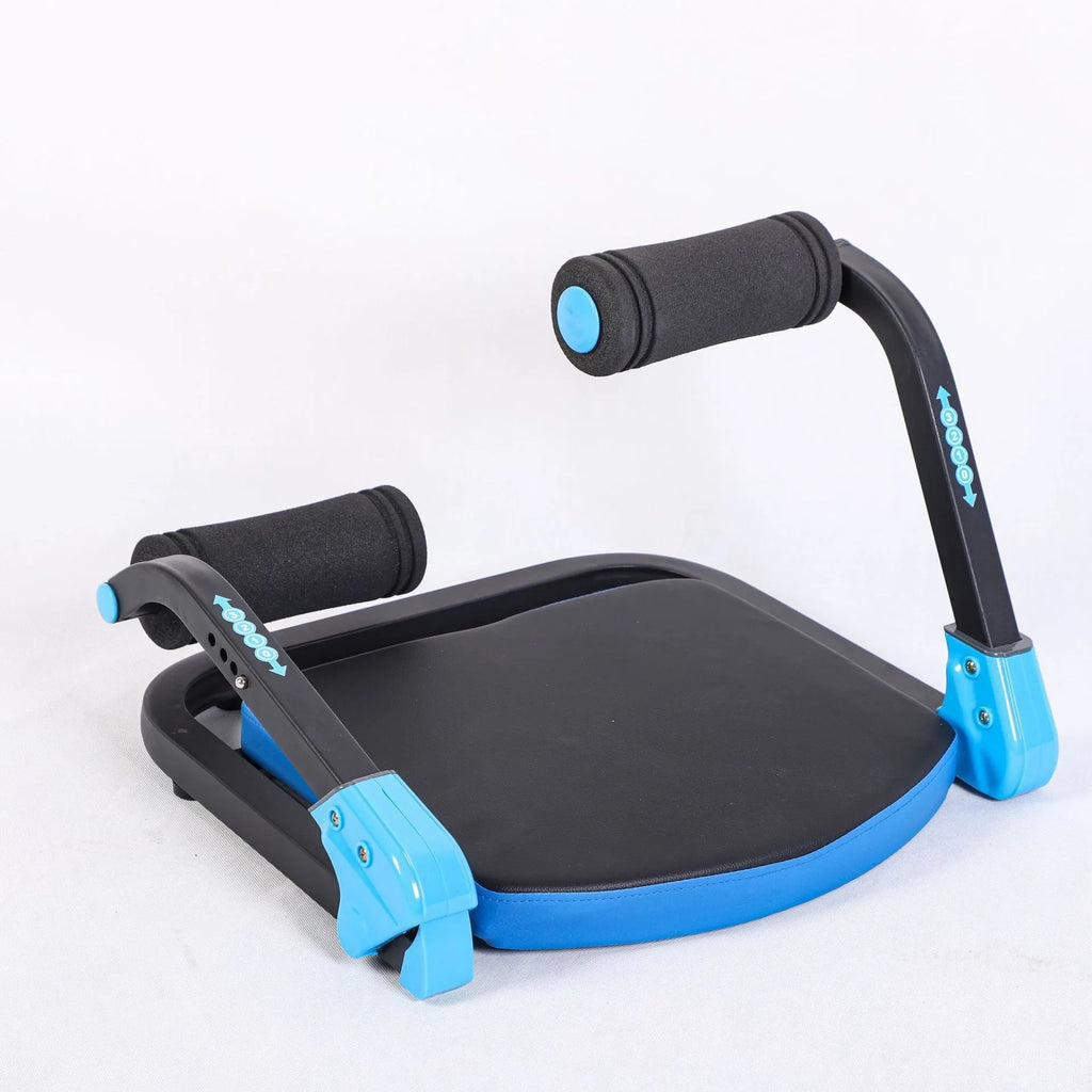Sky blue handheld abdominal exercise device for home gym and office fitness