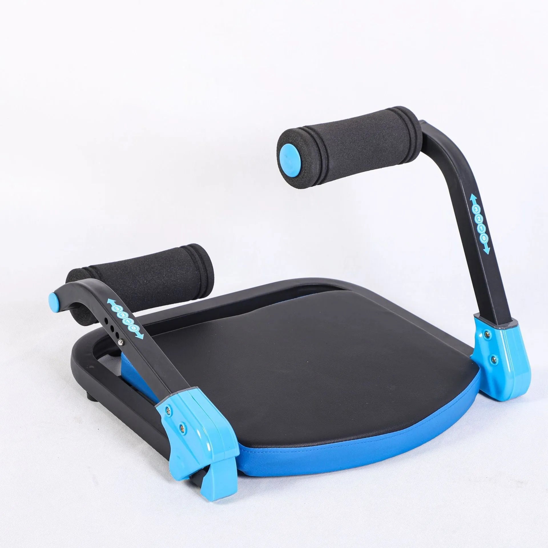 Sky blue handheld abdominal exercise device for home gym and office fitness