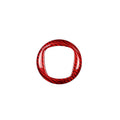 Car steering wheel with carbon fibre decorative frame in black and red colour options