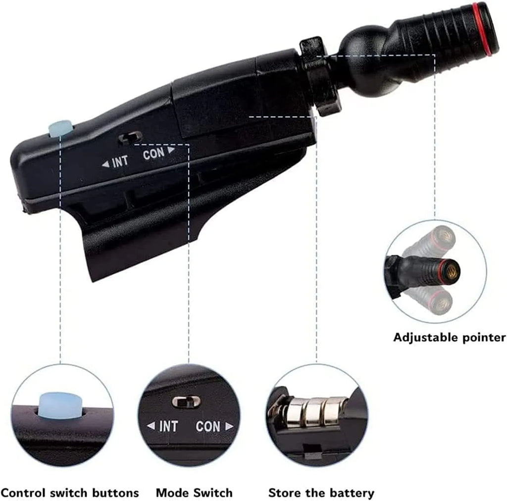 Black golf putter laser aiming instrument for alignment practice and putting training