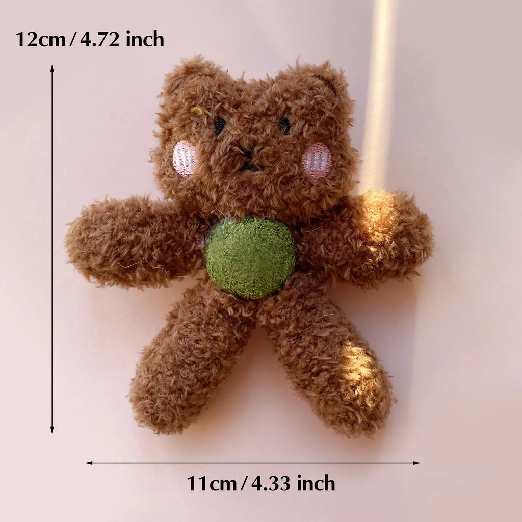 Indoor catnip ball toy in animal design, 12.5 by 11 cm, edible catnip filling for teeth cleaning and interactive play