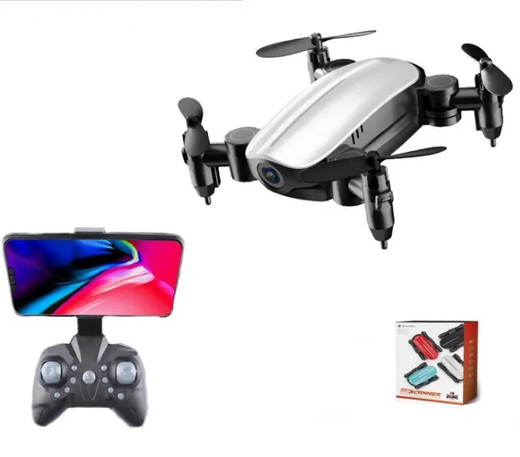 Teeggi T10 foldable mini drone with camera in black, with remote control and altitude hold function