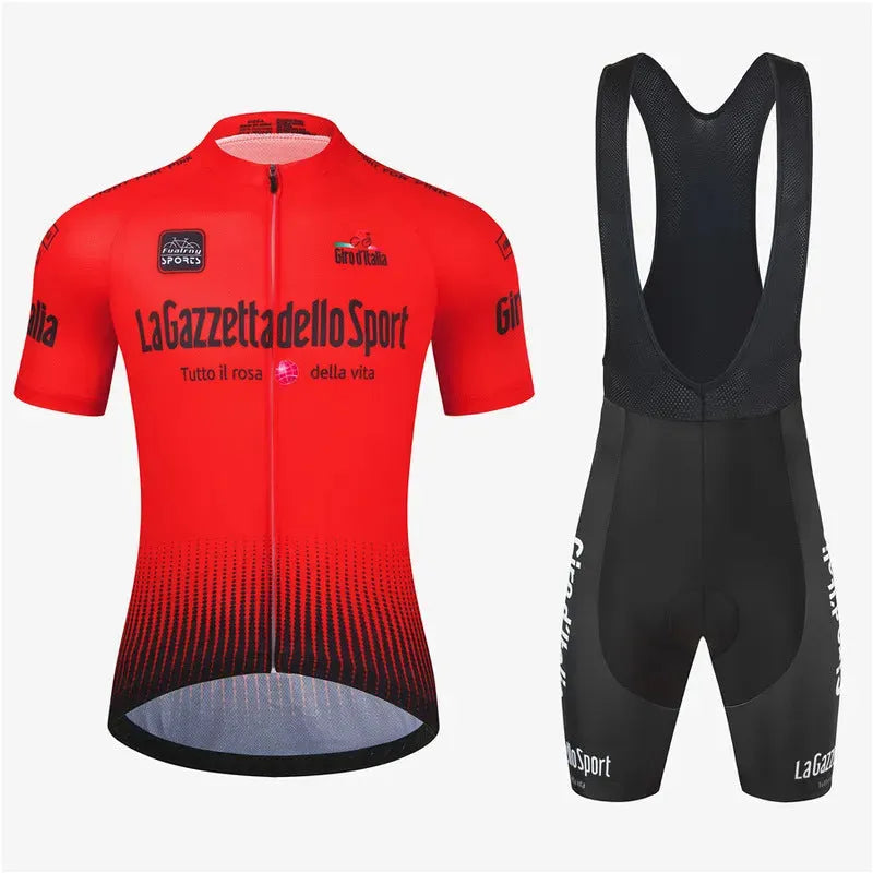 Loop brand short sleeve cycling jersey in a colour pattern, made of quick-dry polyester fabric.