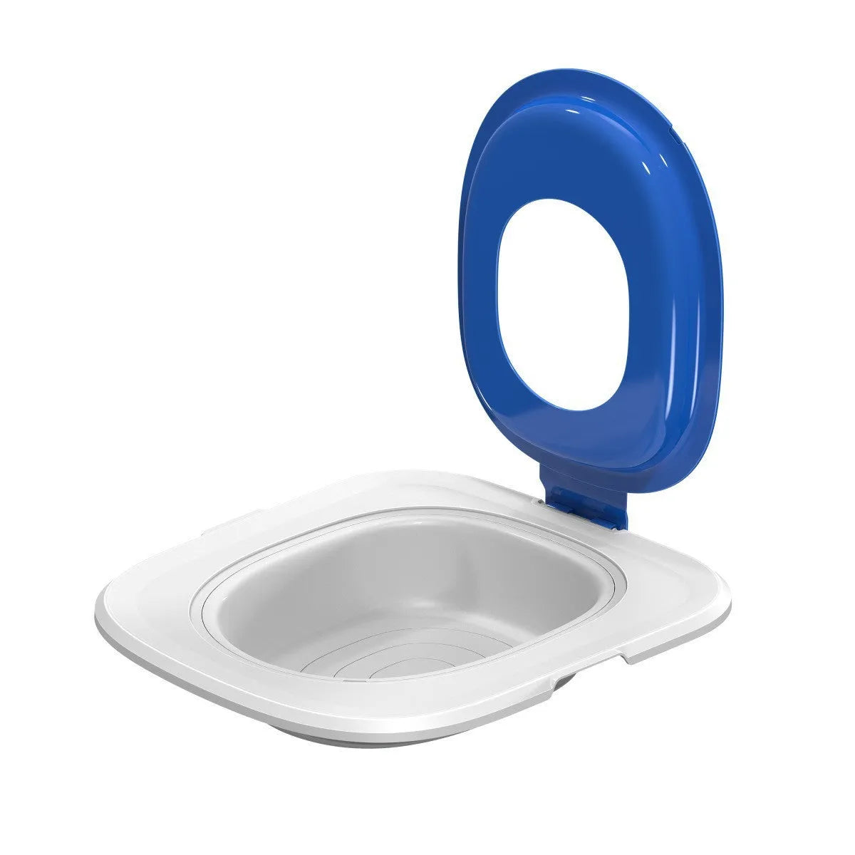 Fifth generation cat toilet with trainer tray and mat in grey, green or blue colours