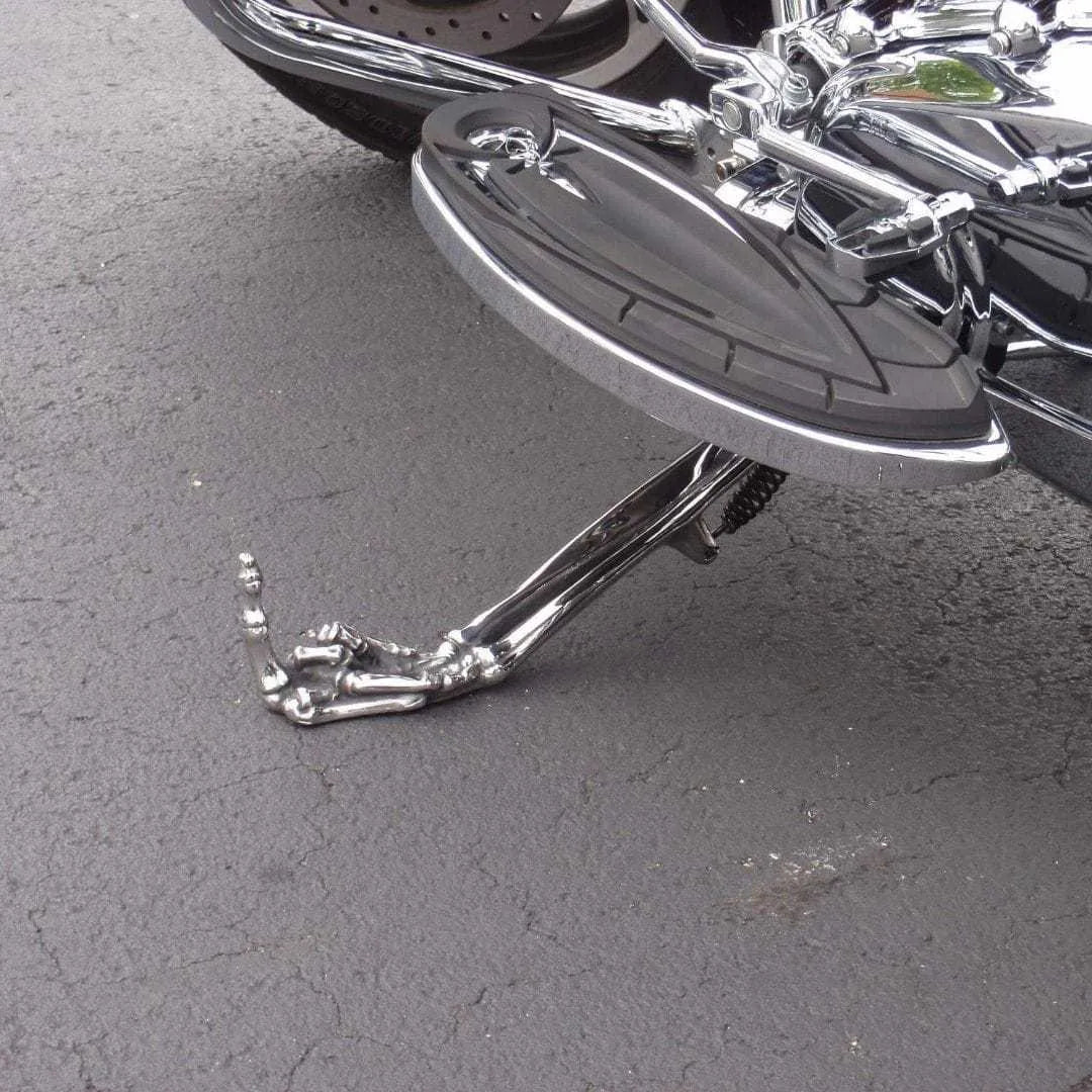 Alloy motorcycle support frame bracket fittings 15x7.5x3cm on solid background