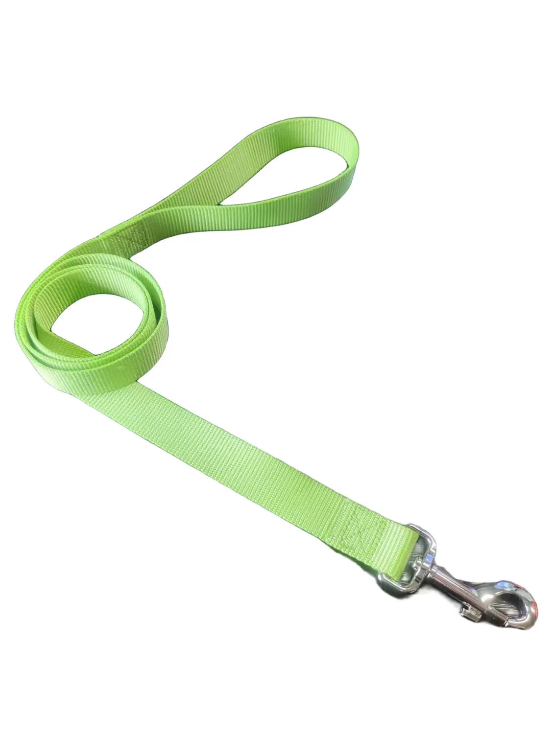 Solid colour polyester dog lead showing loop handle and single rope in one of twelve available colours.