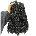 Front lace human hair wig in pissy 06 colour showing natural styling
