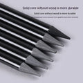 Solid graphite and carbonized pencil set in suction card pack with wooden shell