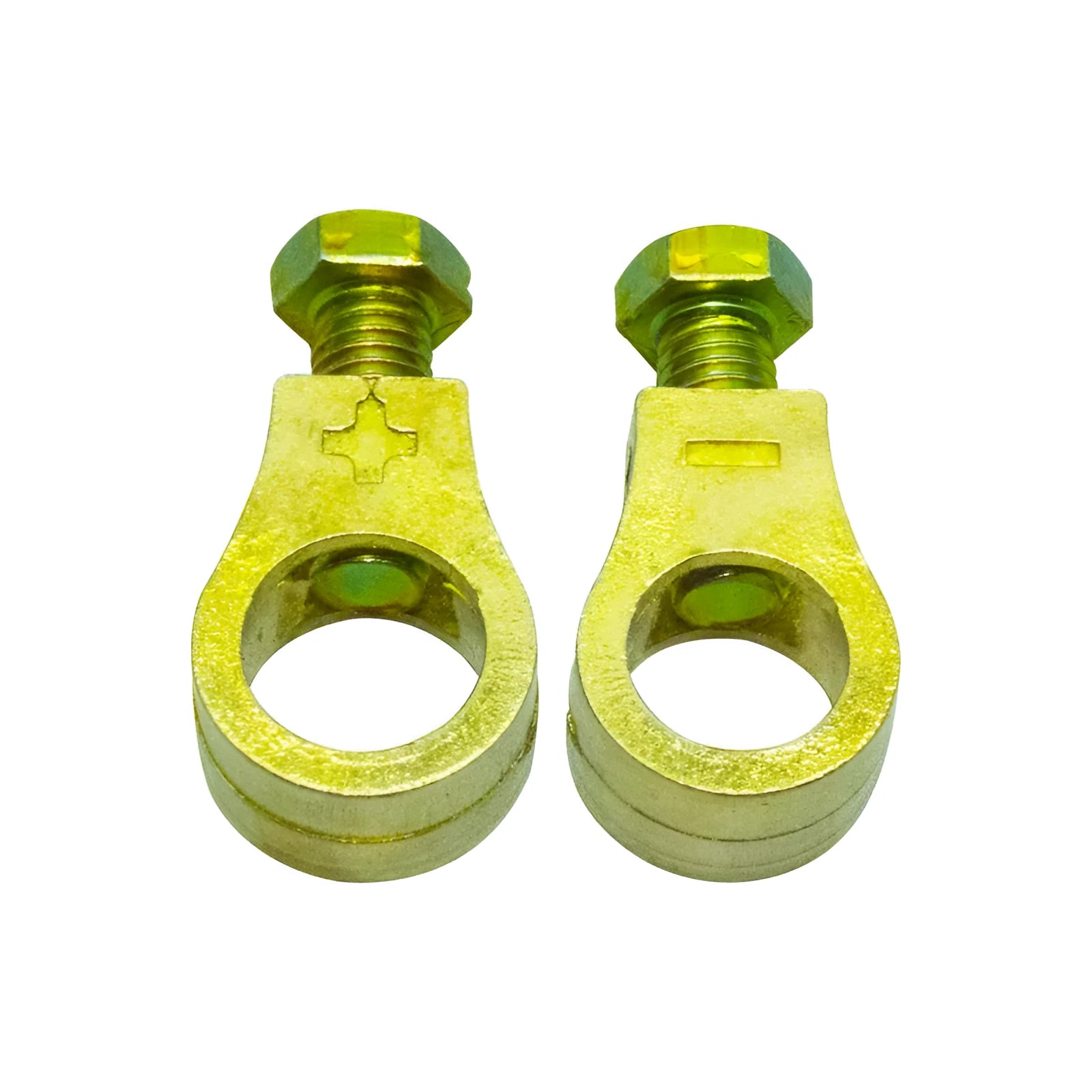 Pure copper automotive battery terminal clamp for 0 gauge wiring connections