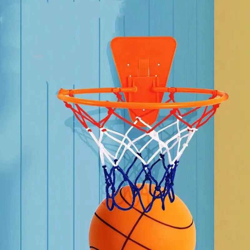 Silent high density foam sports ball indoor mute basketball in green colour with blue box