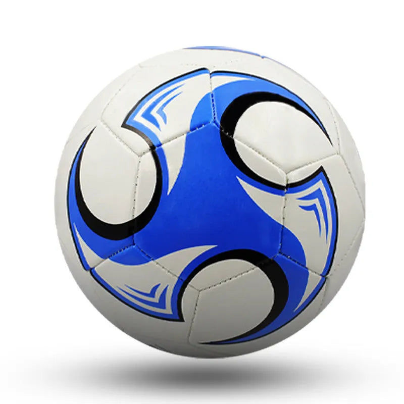 PVC football with machine seams in sizes 3, 4, and 5 for training and competition.