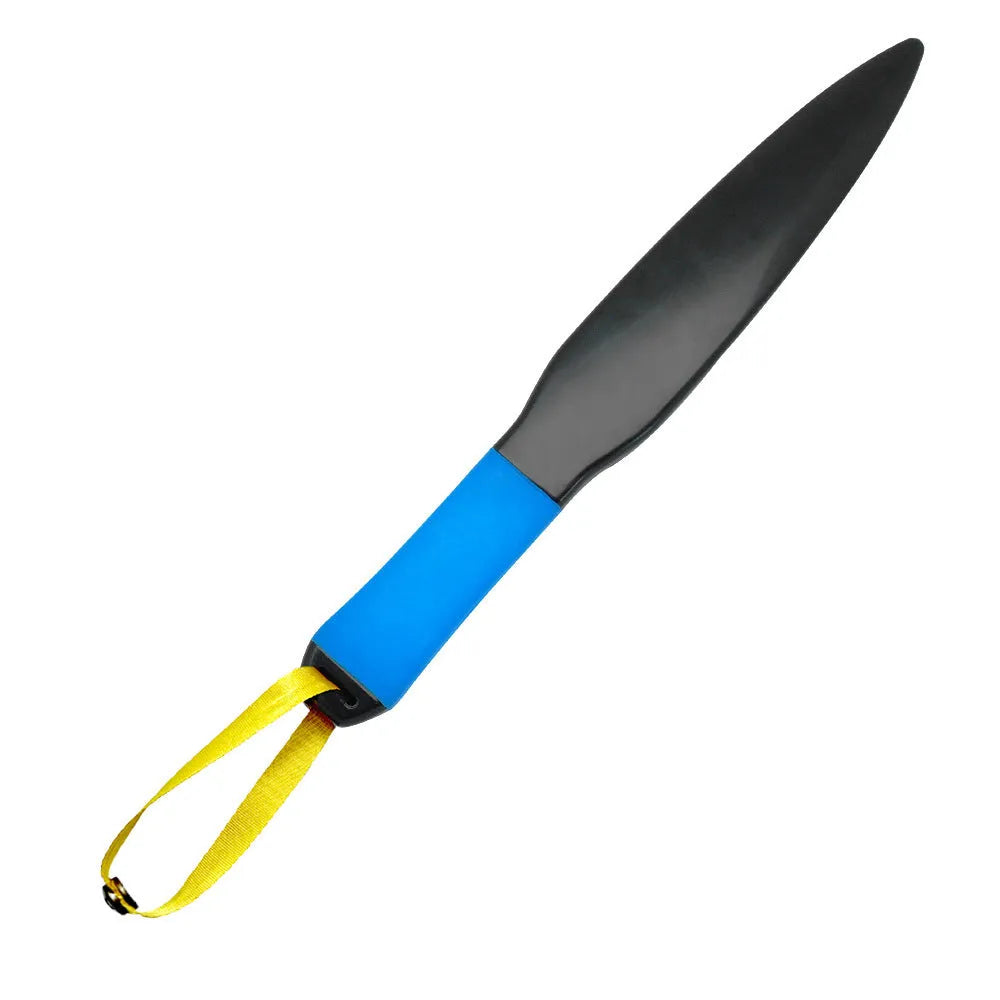 Blue handled nylon dog break stick training tool for small and medium dogs.