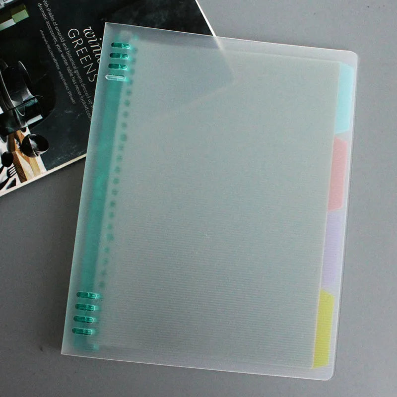 B5 polypropylene shell notebook with loose-leaf paper in six colour options