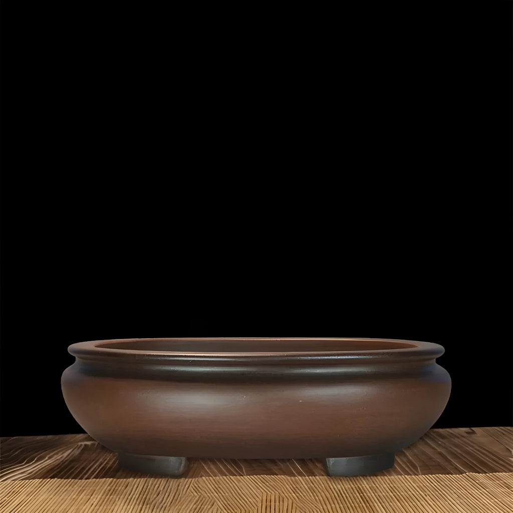 Purple clay handmade flowerpot classical style indoor desktop planter 58cm