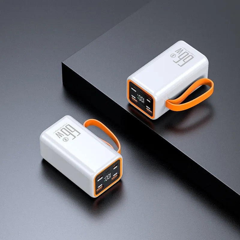 20000 MA fast charge power bank in black plastic creative design