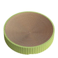 Round green cat scratching board nest with corrugated paper centre, 55 cm diameter