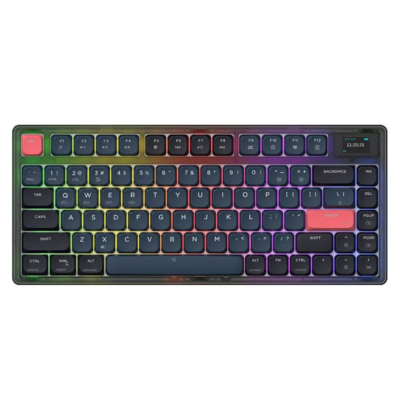 Ajazz AK832PRO mechanical keyboard in green or tea colour with compact 81-key layout