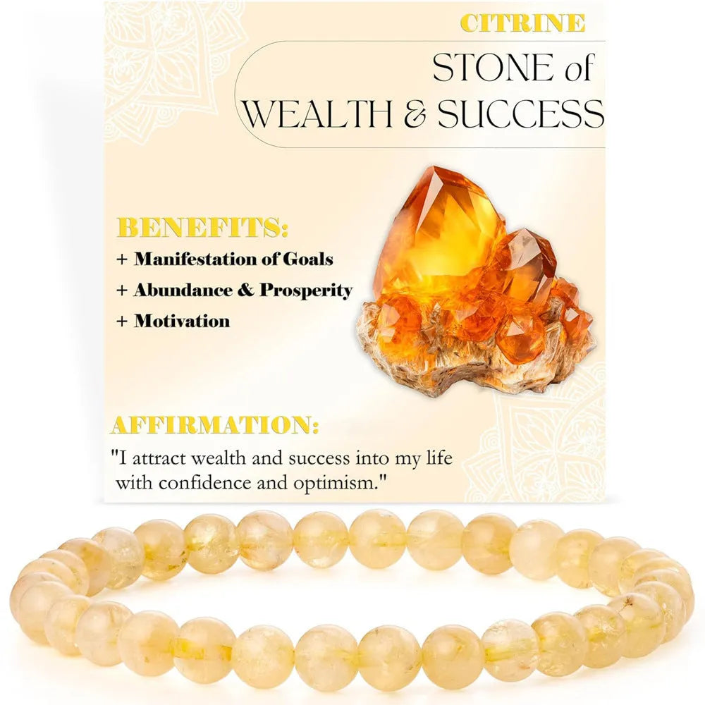 Handmade geometric bracelet with 6mm natural agate beads on an adjustable strap.