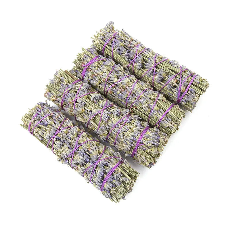 Single natural dried lavender aromatherapy stick measuring 4 inches for home fragrance.