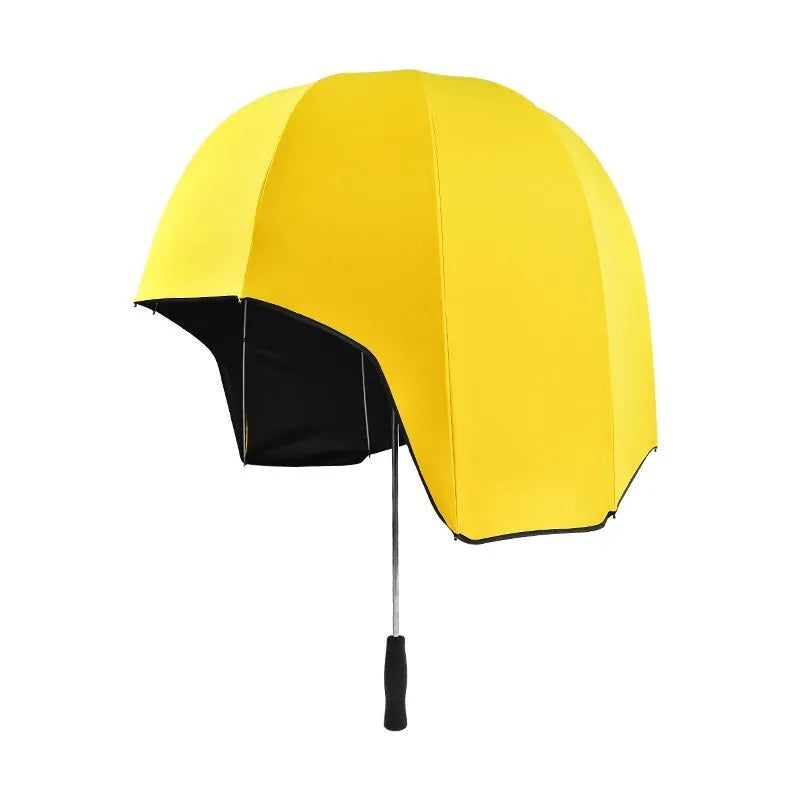 76cm long handle umbrella with dual sun and rain protection in vinyl laminated NC fabric