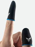 Carbon fiber joystick sleeve for game console in blue with USB interface
