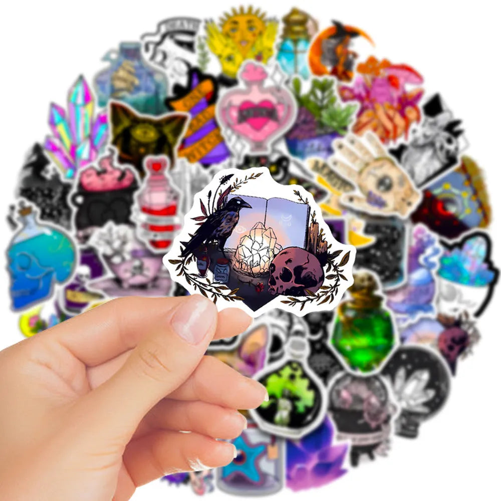 50 piece set of waterproof graffiti stickers for luggage and smooth surface decoration