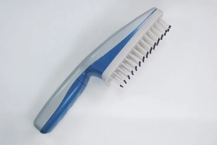 Pet comb ion brush with 78 metal teeth, 21.5cm length, photo color, for cats and dogs