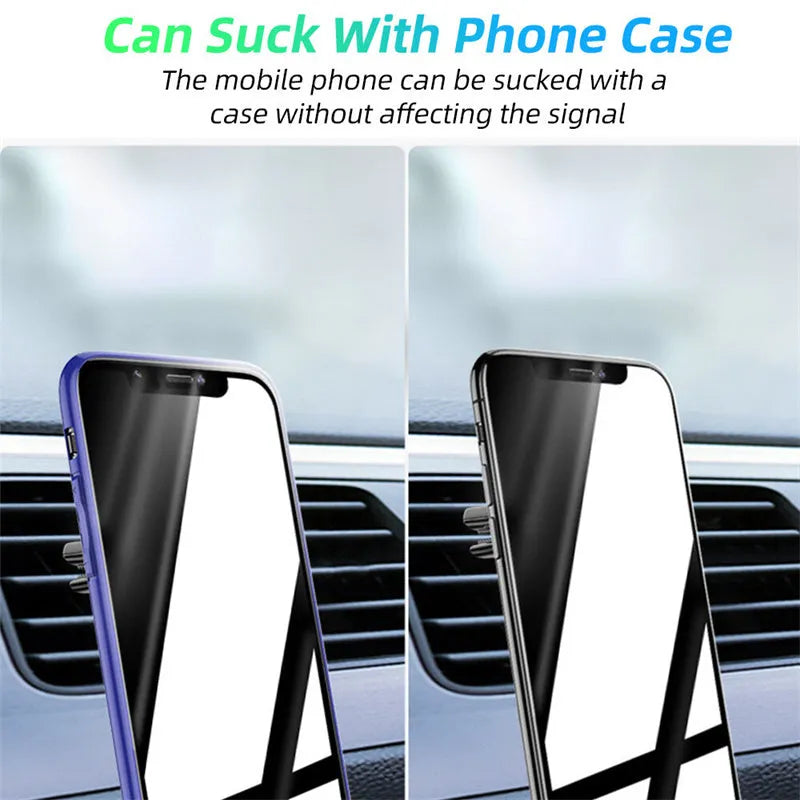 Black perfume universal air vent paddle rotation magnetic stand car phone holder with fragrant slice