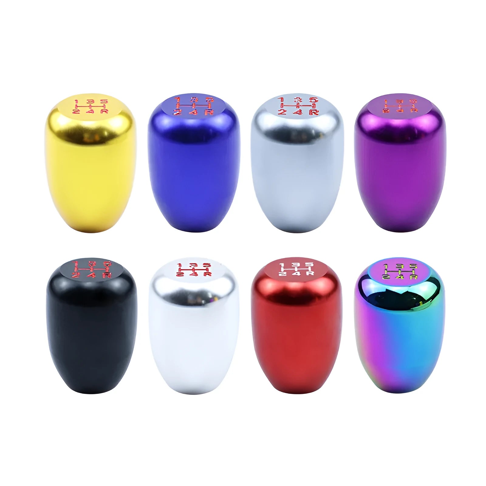 Universal manual car gear shift knob kit with aluminium sleeve and three rubber adapter sleeves