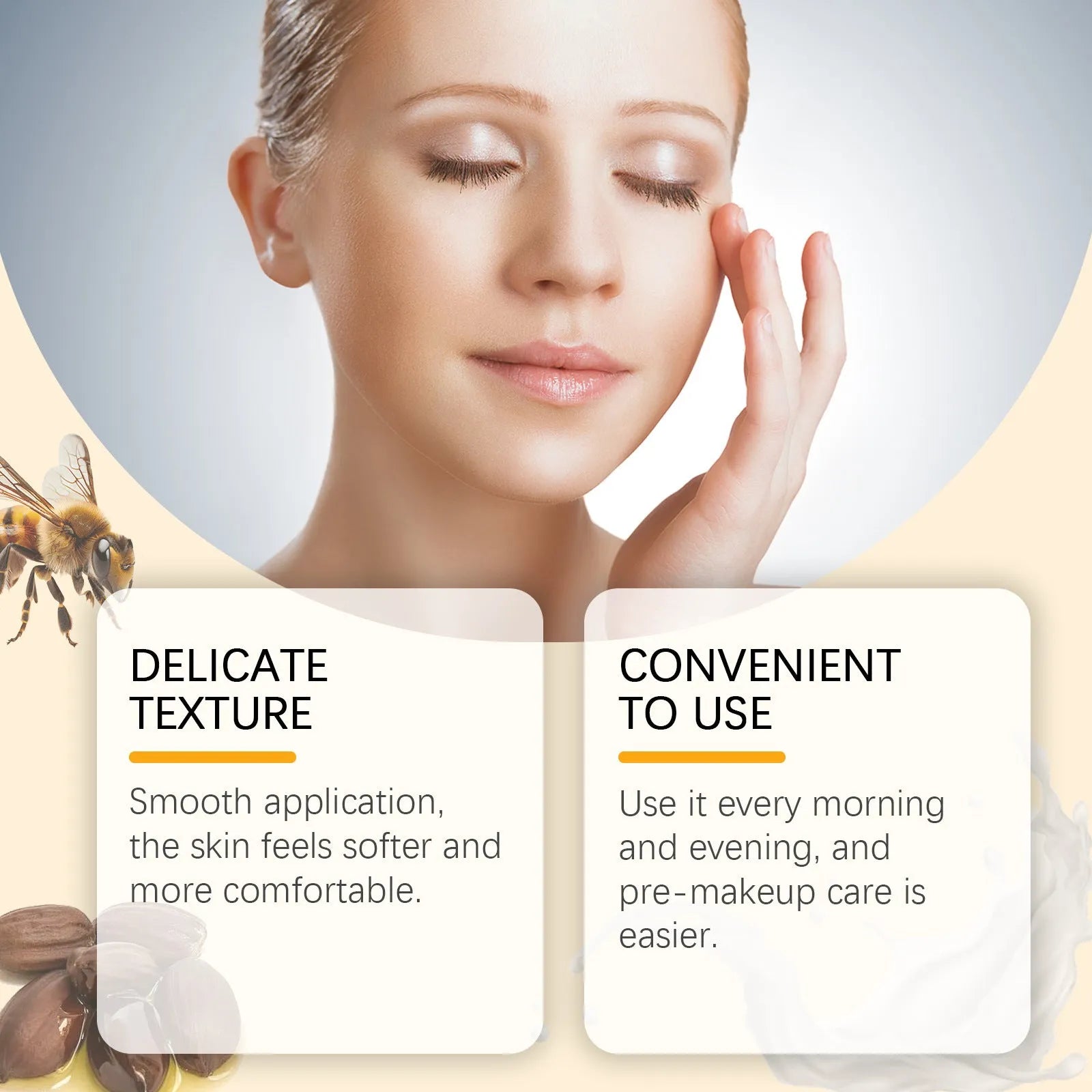 30g tube of facial neck cream with bee venom and milk extract formula