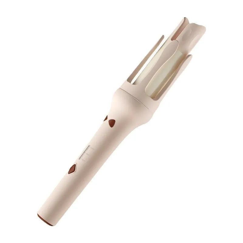Automatic hair curler 32mm in white beige with wired power and EU adapter