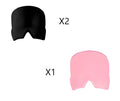 Elastic cloth gel eye mask for headache relief in black, pink or sky blue colours