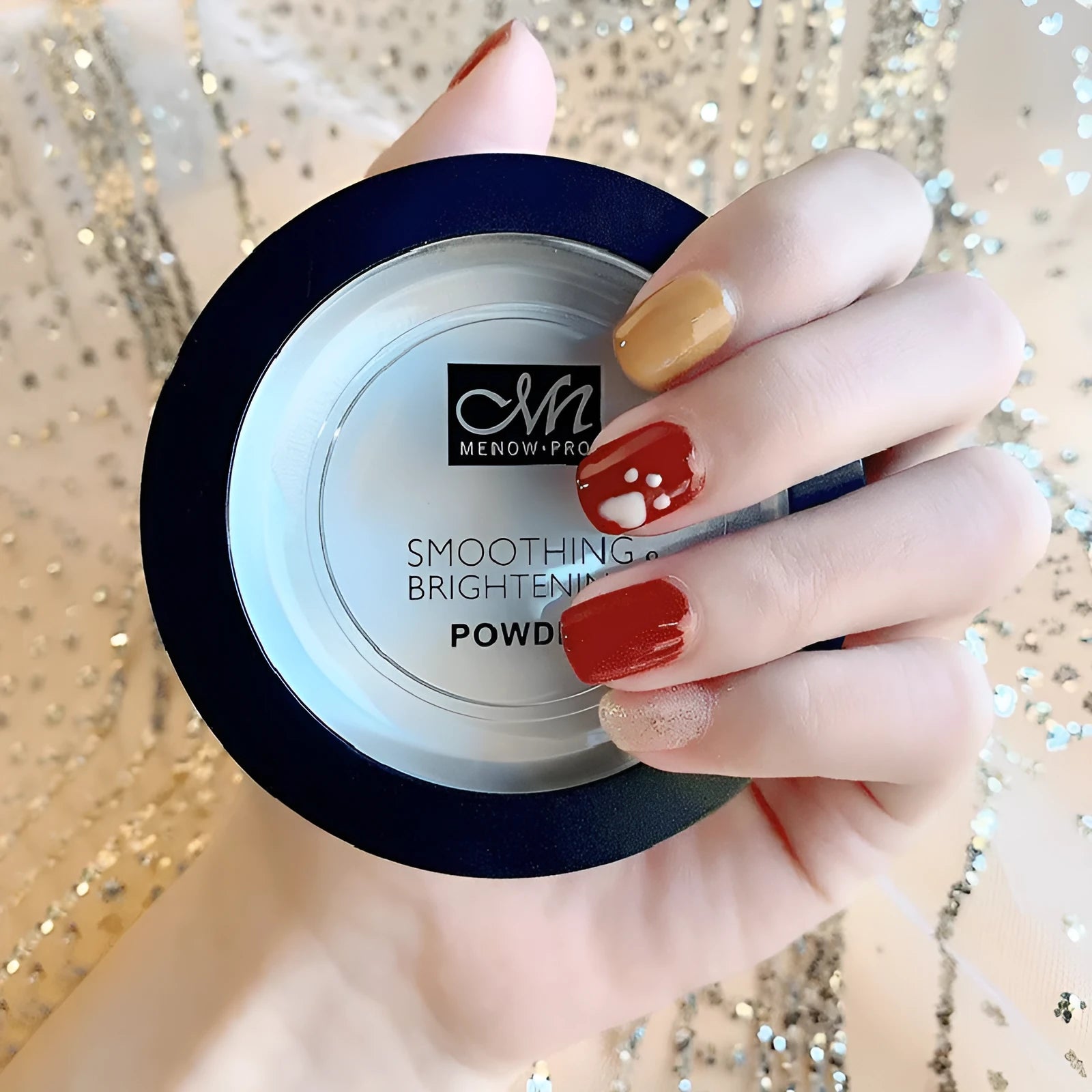 Pressed powder compact with matte transparent finish for oil control, available in fair complexion shade