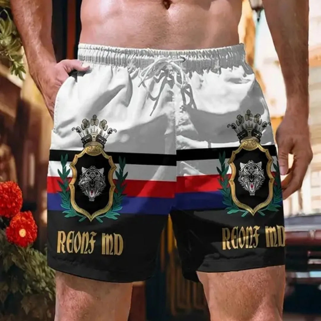 2025 summer men's casual shorts in polyester, simple style, available in multiple colours and sizes S to 2XL