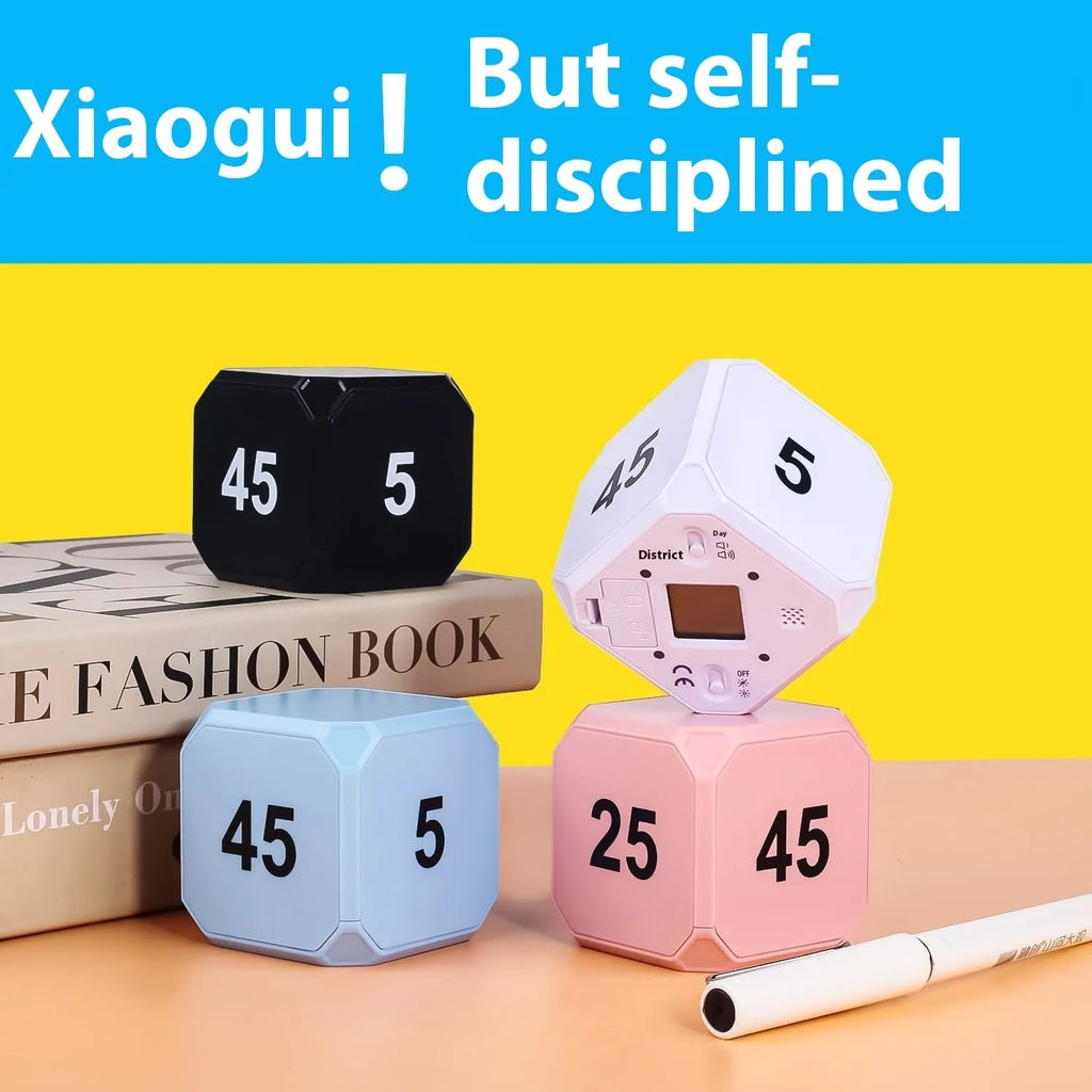 Electronic timer with four colour options white black pink blue for kitchen or study use
