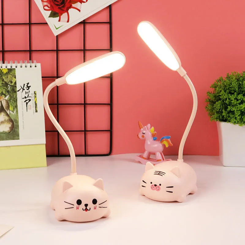 LED heart-shaped book light with warm white light, USB rechargeable, available in blue with bear style