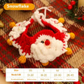Christmas pet scarf collar with wool construction and festive patterns for dogs and cats