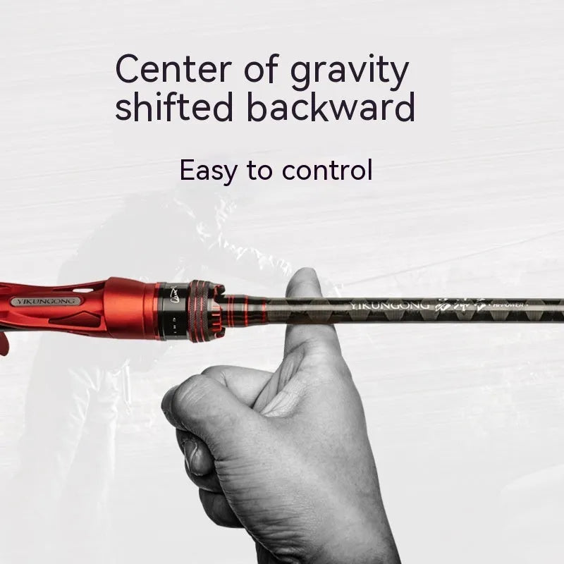 Carbon ultralight fishing rod showing straight handle and pikestaff style options in 2.1 and 2.4 metre lengths