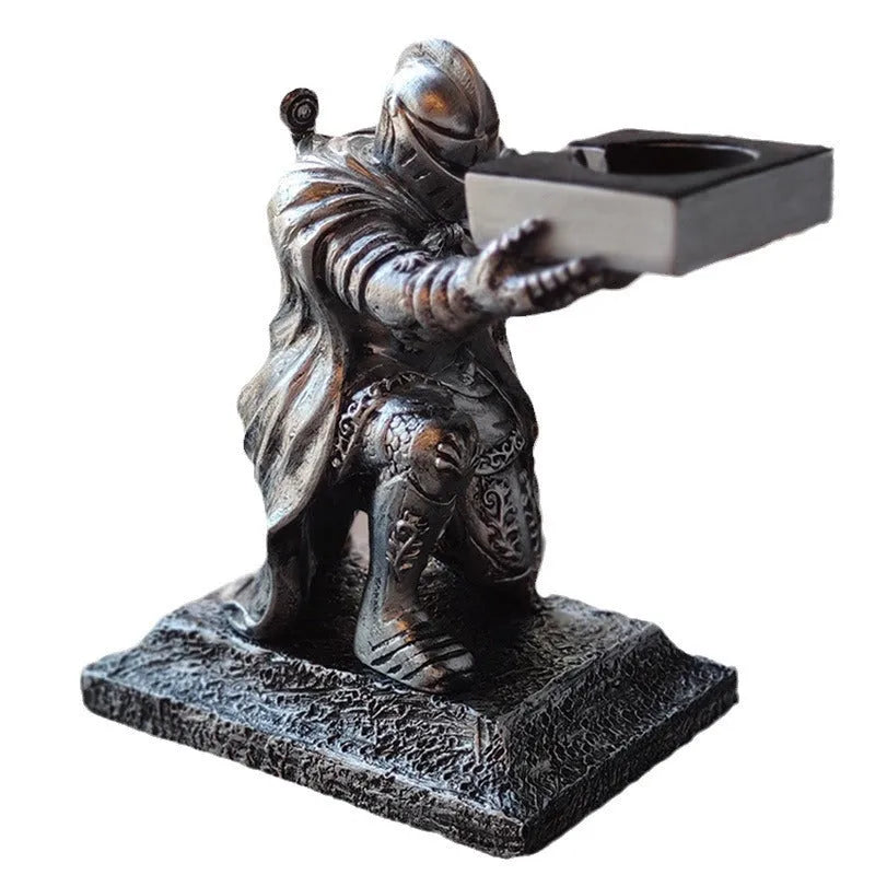 Resin half-handmade warrior smartwatch charging display stand for Apple or Huawei