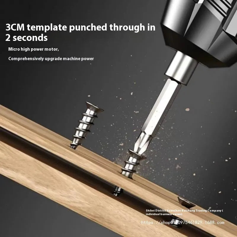 Compact electric screwdriver with pistol grip design and lithium battery charging