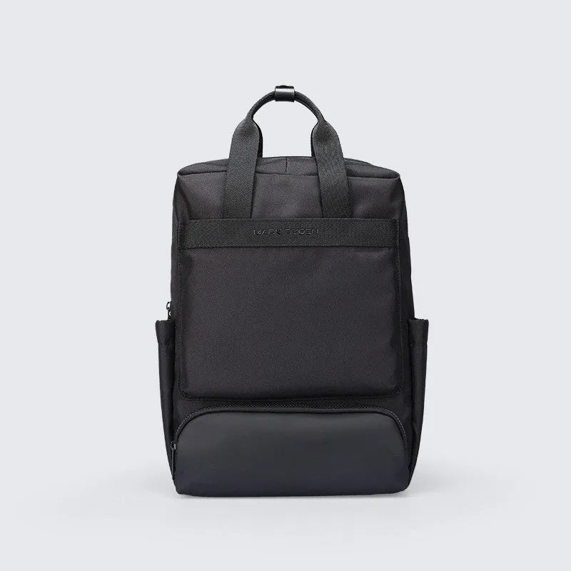 Elegant black Oxford cloth computer backpack with a capacity of 20-35 litres.