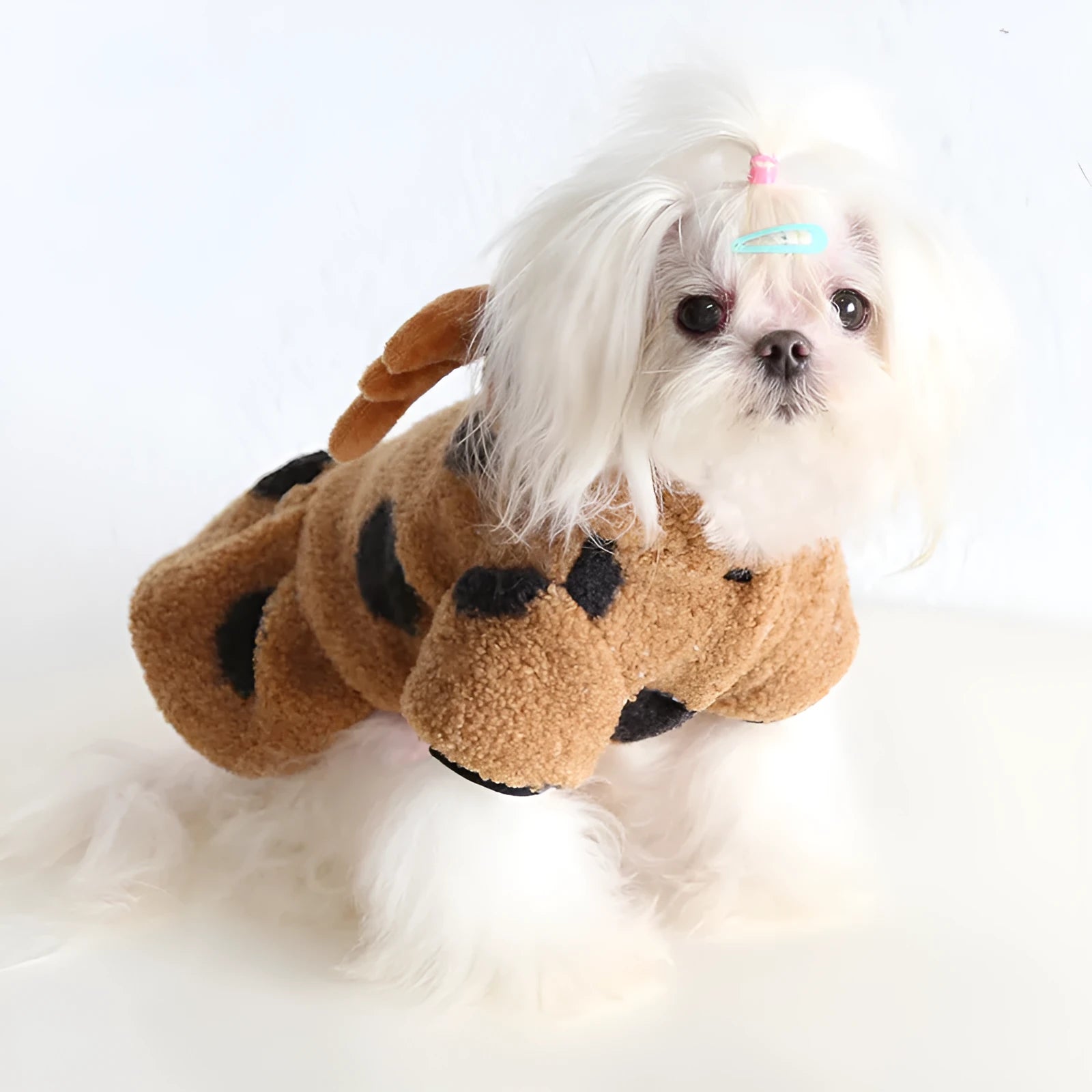 Polka dot elk design pet clothing for cats and dogs in skirt and four-legged styles