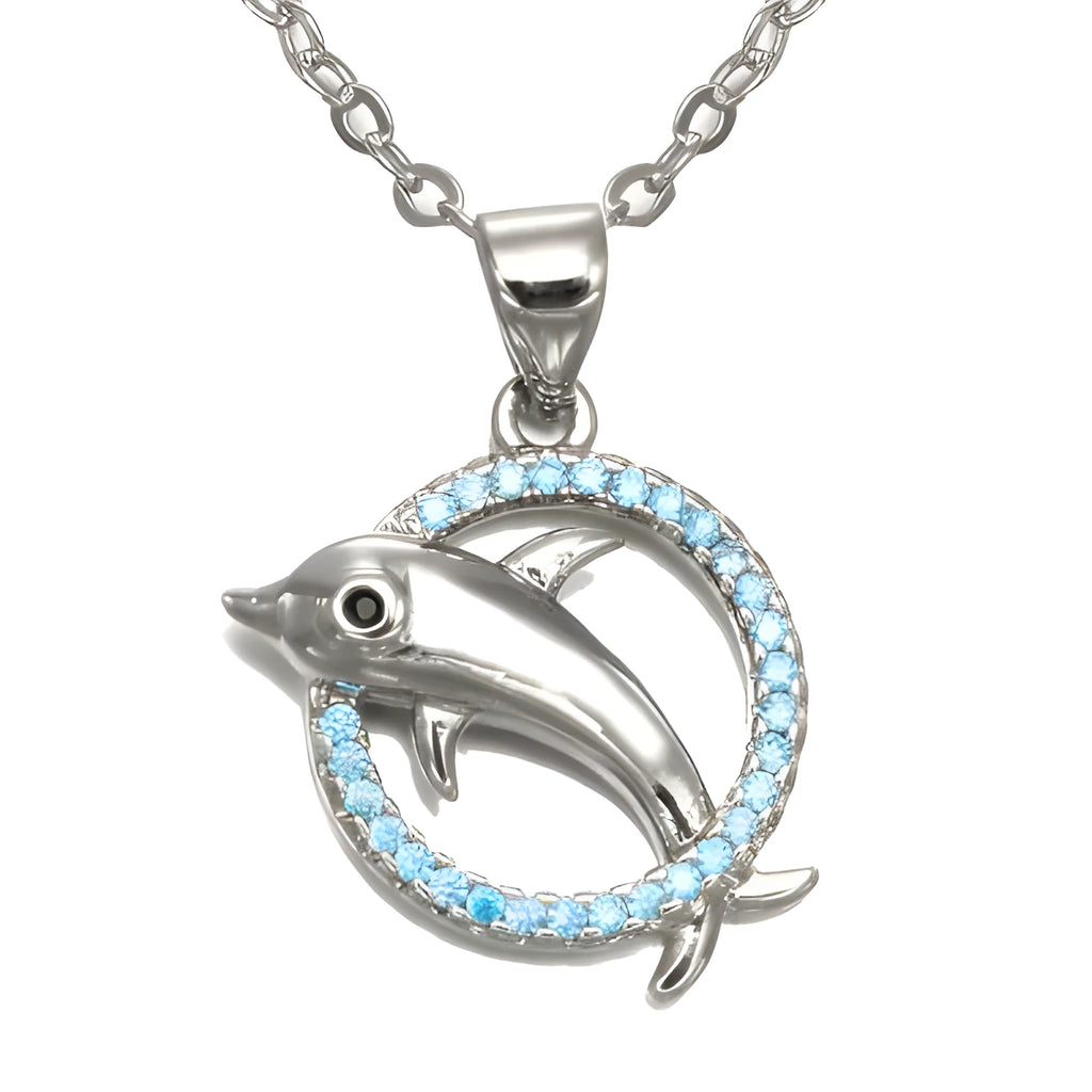 Dolphin Necklace copper pendant simple fashion Rose Gold Silver women's accessory