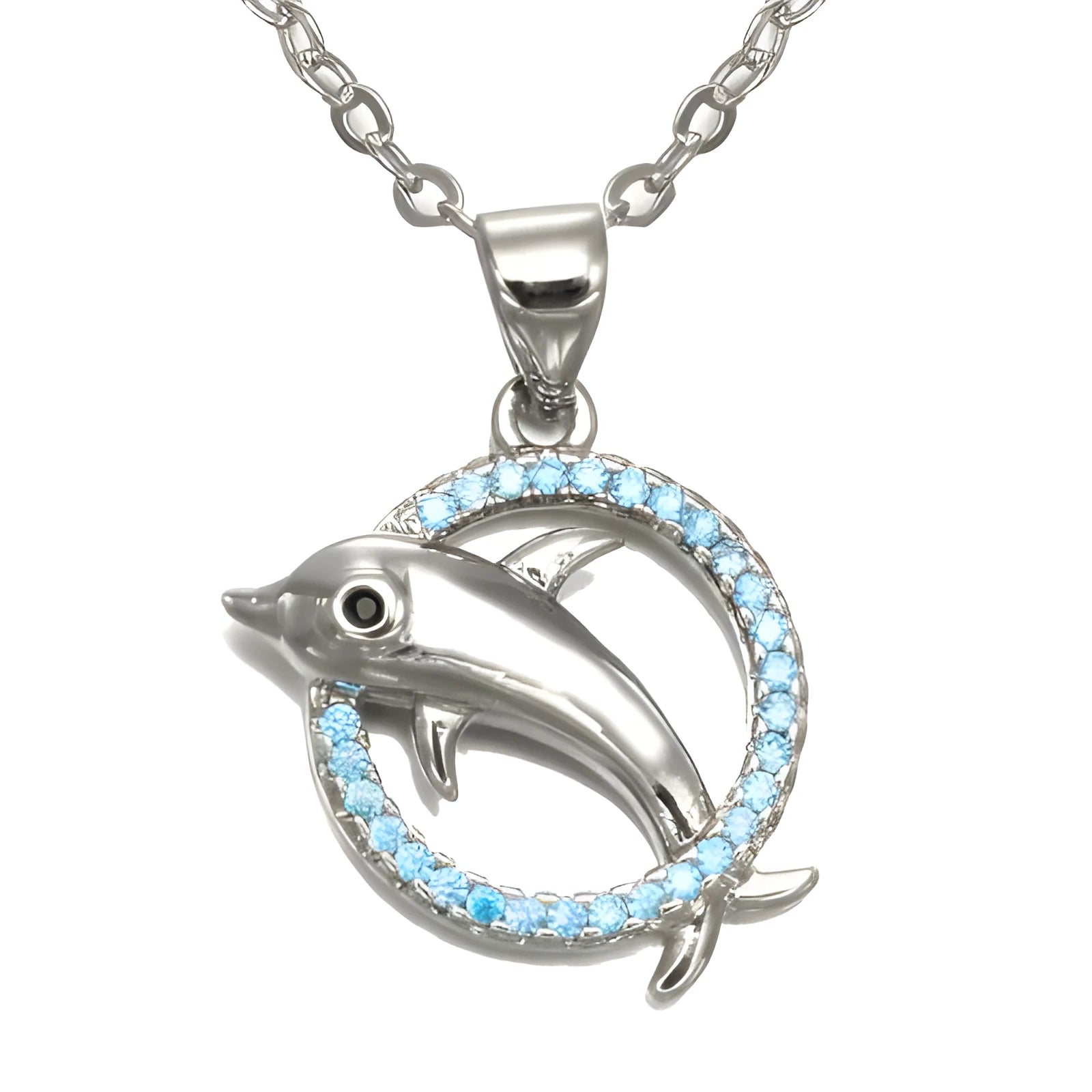 Dolphin Necklace copper pendant simple fashion Rose Gold Silver women's accessory