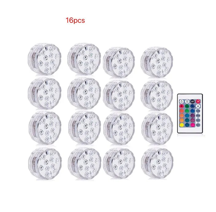 Round LED submersible candle lamp 6.5cm diameter waterproof floating electronic candle for decor