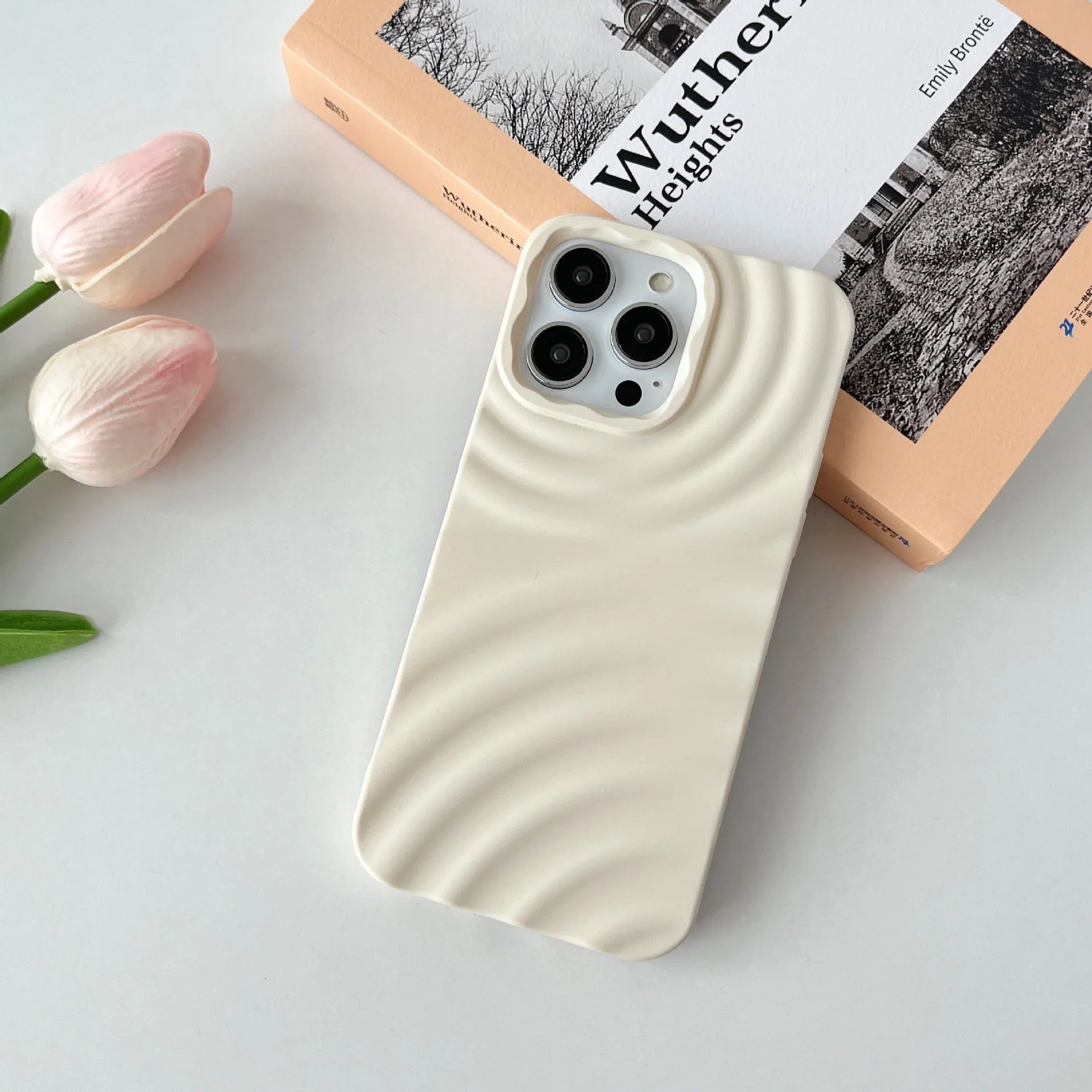 TPU water ripple phone case in MX corrugated colour compatible with iPhone 11-15 series showing textured surface