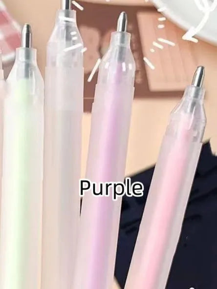 Macaroon colour dispensing pen with cap-pulling mechanism in assorted colours