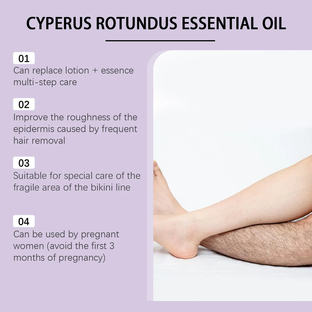 60ml bottle of fragrant hair removal treatment oil with natural plant extracts